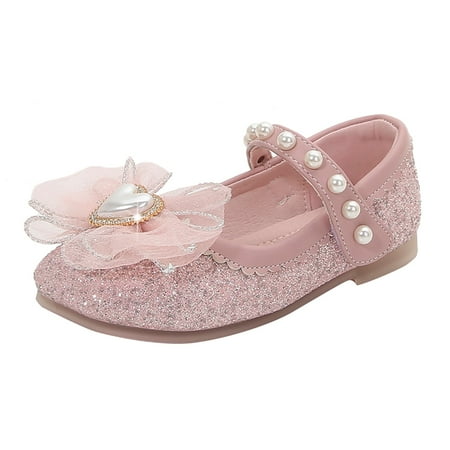 

LBECLEY Girls Running Shoes Size 2 Girl Shoes Small Leather Shoes Single Shoes Children Dance Shoes Girls Performance Shoes Cute Toddler Girl Shoes Pink 26