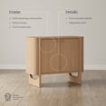 thumbnail image 3 of Nathan James Solace Mid Century Modern Cabinet, Storage Cabinet or Accent Cabinet with Doors with Solid Wood Legs and Adjustable Shelf, Raw Oak, 3 of 6