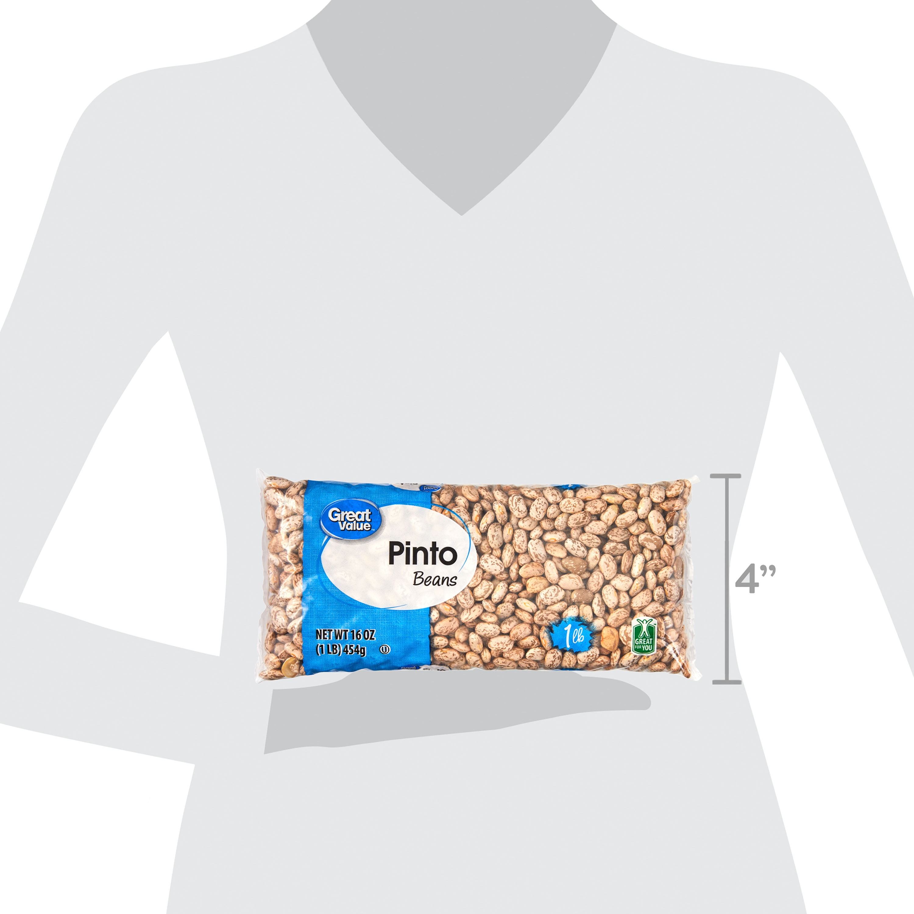 Great Value Kosher Pinto Beans, 16 oz