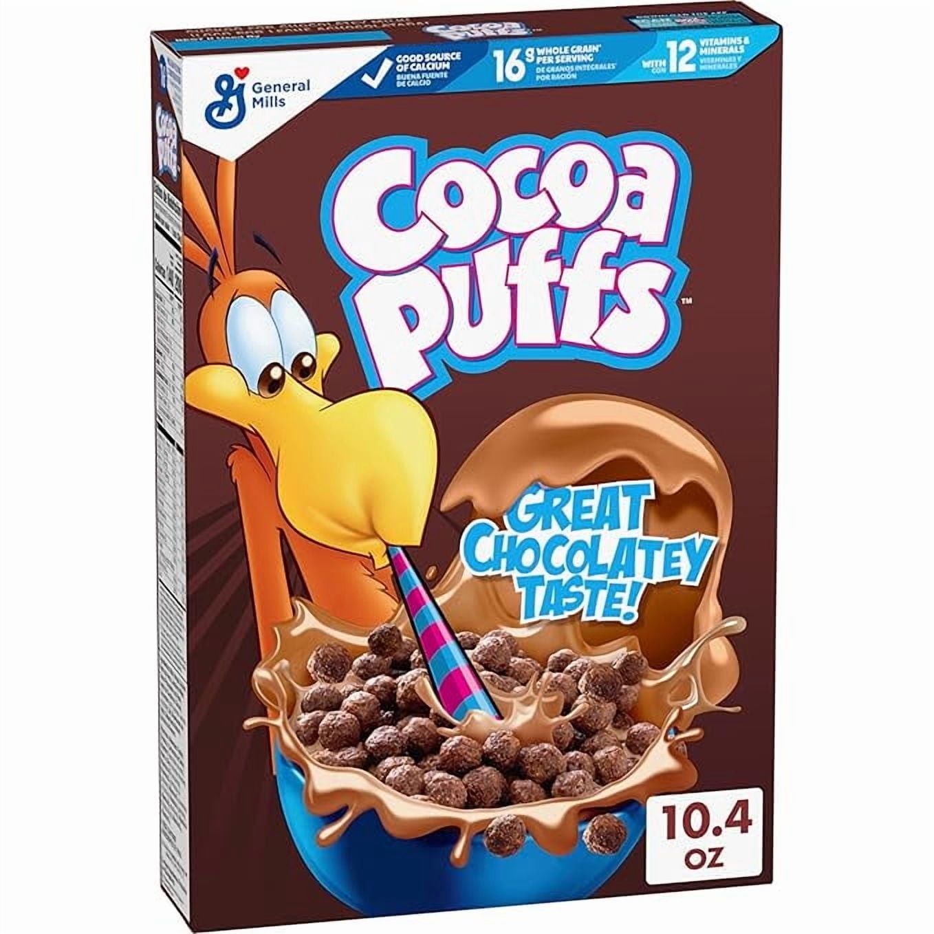 Pack of 1 Cocoa Puffs, Chocolate Breakfast Cereal, Whole Grains, 10.4 oz