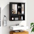 thumbnail image 2 of Walsunny Medicine Bathroom Cabinet with Adjustable Partitions and Inlaid Mirror Door, with a big Shelf for Kitchen, Dining room, 2 of 7