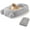 Gray, variant on Senfot 71" Human Sized Dog Bed with Plush Blanket 2 Side Storage Pockets Portable Handle Removable Washable Cover Luxury Faux Fur Large Pet Bed for Adults Gray