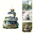 thumbnail image 1 of Crown Earth Decoration 2D Acrylic Crown Wrapping Earth 2025 Decoration Chinese New Year Hangable Decoration Hangable Decoration Car Rearview Pendant,A Snake Crown Acrylic Pendant Clearance, 1 of 9