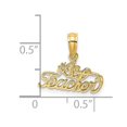 thumbnail image 2 of 14K Yellow Gold #1 TEACHER Charm Pendant Necklace with Chain, 2 of 4