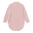 thumbnail image 4 of Uootdi Long Sleeve Shirt for Women Irregular Ruffle Trim Split Curved Hem Blouse Lapel Collar Button Down Shirt Gift Dressy Casua, 4 of 7