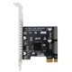 thumbnail image 2 of Tarjeta de Expansión PCI-e A USB 3.0 de 5 Gbps, Tarjeta PCI Express con Conector de 19/20 Pines para Adaptador de Montaje en Panel Frontal Tipo C., 2 of 8