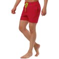thumbnail image 4 of Unique Bargains Men's Casual Elastic Waistband Drawstring Mesh Lining Swimwear Shorts 30 Red, 4 of 6