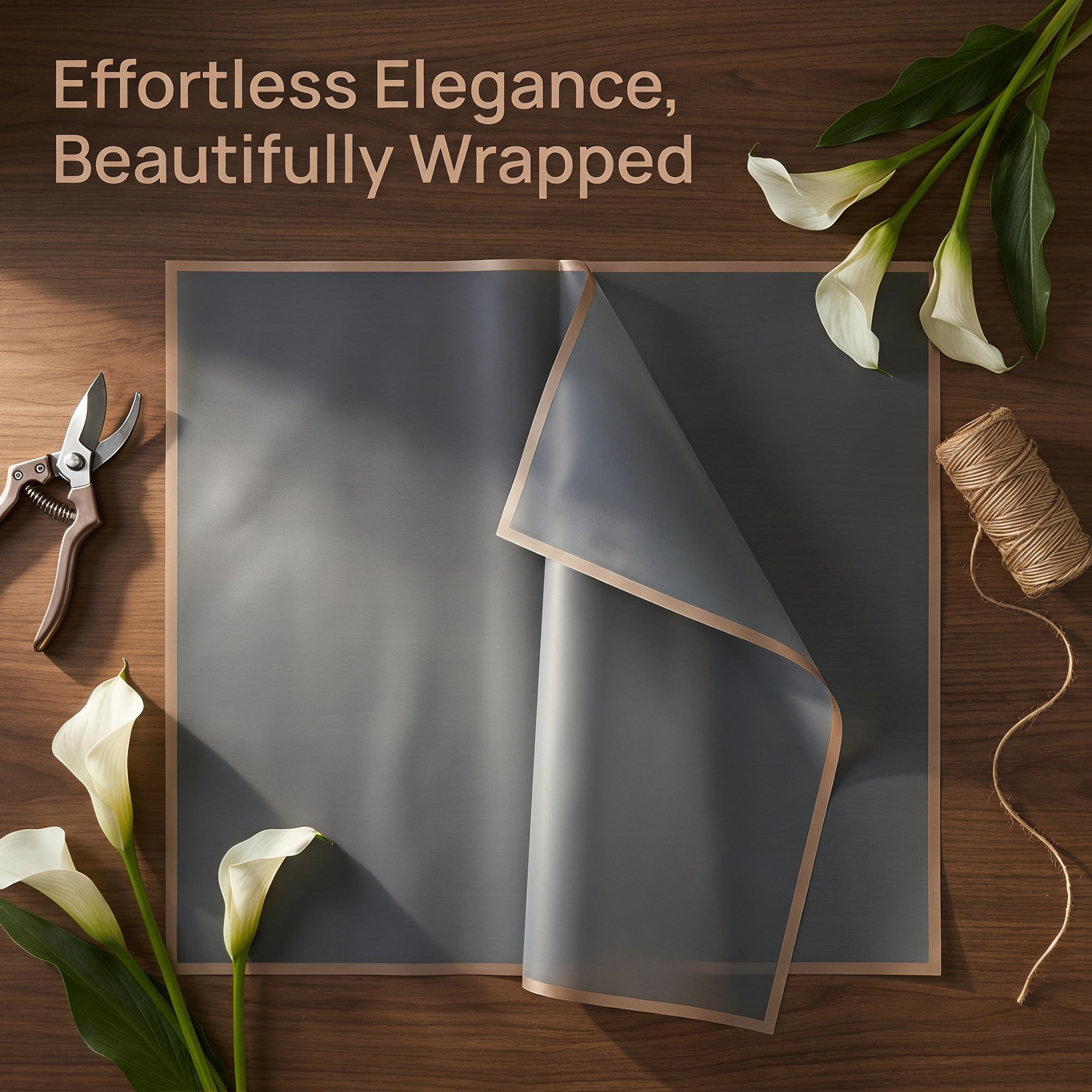 Unique Bargains 20Pcs Waterproof Luxury Matte Gift Wrapping Paper Sheets Gray 22" x 22"