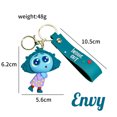 thumbnail image 4 of YE Inside Out2 Keychain Pixar New Cartoon Anime Anxiety Envy Embarrassment Anger Disgust Fear Action Figures Key Rings Pendant Kids, 4 of 5
