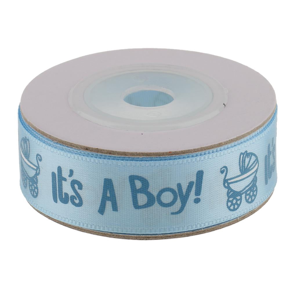 S SERENABLE 12x Blue Pacifier Candy Boxes Favor & 10yd Satin Ribbon Gift Wrapping Baby Shower Supplies