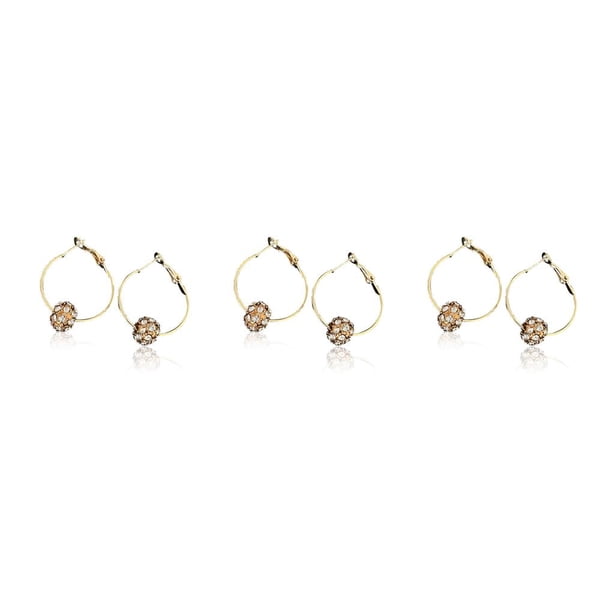 Pendientes de aro de cristal Sonducket joyería de moda regalo personalizado Cuenta Dorada