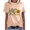 thumbnail image 2 of Qiopertar T-Shirts à Col Rond pour Femmes avec Imprimé Coffer, Manches Courtes, Blouse, Offres de la Semaine en Liquidation, 2 of 6