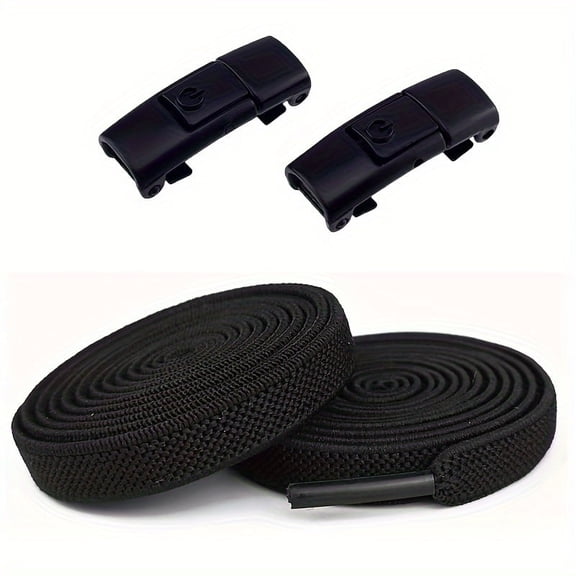 GYTY Easy-Clip No-Tie Elastic Shoelaces For Men & Women - 3 Pairs, Durable Polyester & Spandex, Hassle-Free Sneaker Laces
