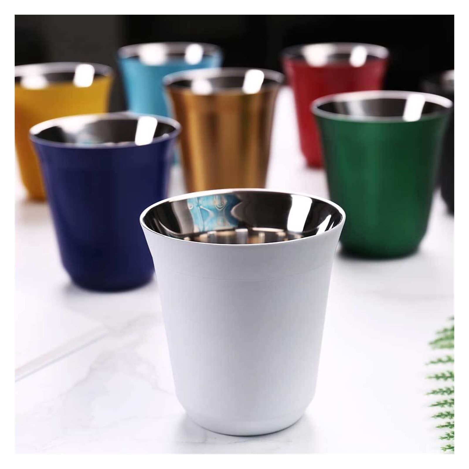 160ml Espresso Mugs Stainless Steel Coffee Milk Water Drink Breakfast Cups Insulated