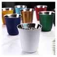 thumbnail image 4 of Tasses à Espresso 160ml en Acier Inoxydable pour Café Lait Eau Petit-Déjeuner Isolées, 4 of 8