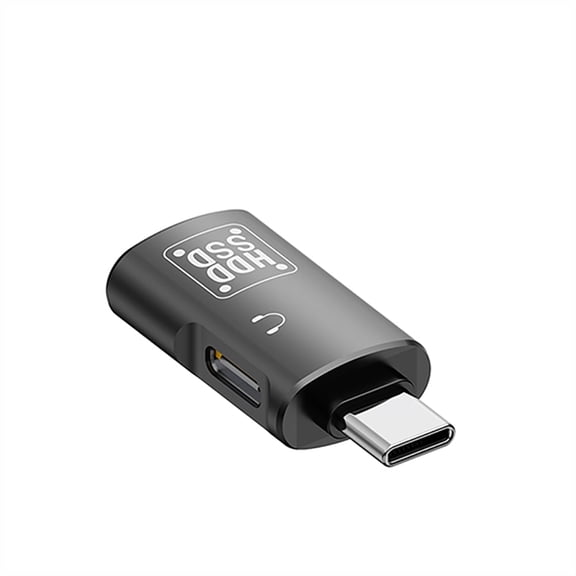 FIEWESEY USB C Headphone Adapter and USB adapter, 2-in-1 Type C Headphone Adapter and to USB 3.0 Adapter Compatible with MacBook Pro,Samsung Galaxy S21 S22 Ultra,iPhone 15 16 17 Pro Max - Black