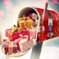 thumbnail image 6 of Merry Christmas Nutcracker Poinsettia Decoration Mailbox Cover with Magnetic Strip Winter Mailbox Wraps Post Letter Box Cover Standard Size 21" X 18" for Garden Outdoor Yard Decor, 6 of 6