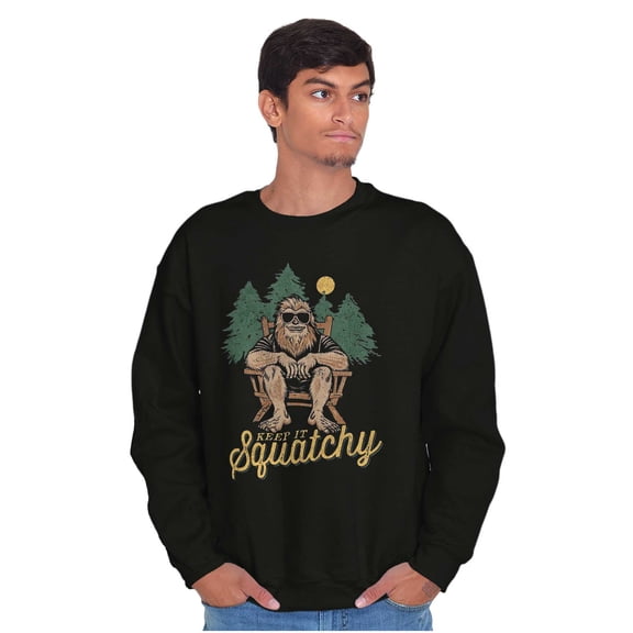 Funny Bigfoot Keep It Squatchy Graphic Pullover Crewneck Sweatshirt Brisco Brands S