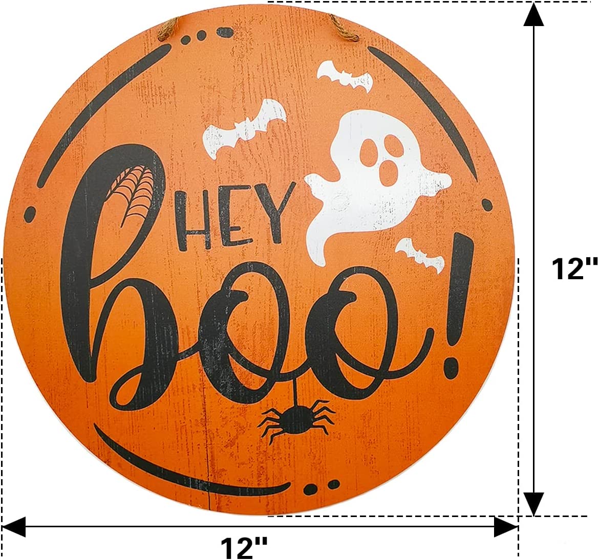 3-teiliges Halloween Holzschild-Set 'Boo' – Zum Aufhängen An Tür Oder Wand Für Grusel-Partys