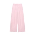 thumbnail image 5 of HH TRAF 2024 Pantalones de pierna ancha lisos con bolsillos laterales y cremallera para mujer, pantalones largos holgados y ajustados de cintura alta a la moda para mujer, 5 of 5