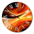 thumbnail image 2 of Designart "Warm Fractal Design in Orange IV" Fractals Oversized Wall Clock, 2 of 5