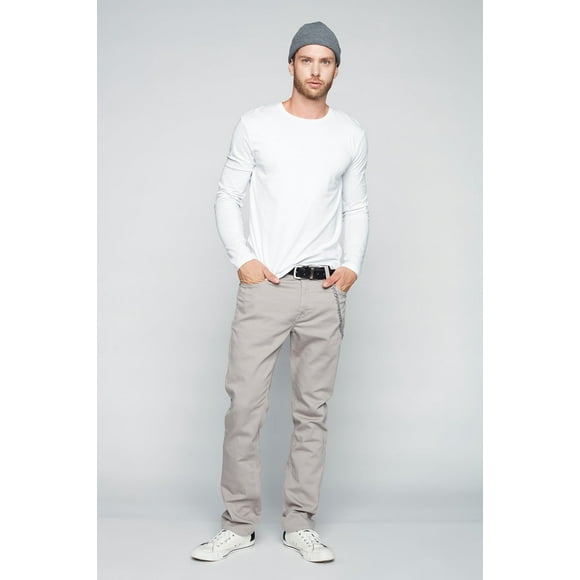 BAUHAUS FRANKIE (Série 3035) - Pantalon en Tissu Éponge Français à Coupe Droite à 5 Poches - Gris Pâle