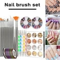 thumbnail image 5 of Washranp Nail Art Brushes Set,Plastic Professional DIY Manicure Art Tools with 15Pcs Nail Pens Round Rhinestones Point Rhinestone Pen Gold Foil and 10Rolls Golden Silver Threads, 5 of 6