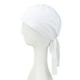 thumbnail image 2 of MEICHEN White Headbands for Women, Soft Velvet Durag Headwraps with Long Tail and Wide Straps for Women and Men, Women's Accessories Bandana Headband, 2 of 3
