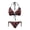 Candy Cane & Star Pattern, variant on Women's Christmas Reindeer Halter Bikini Set Two Piece Triangle Swimsuit with Snowflake Print Perfect for Tropical Holiday & Pool Party