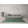 thumbnail image 3 of Ahgly Company Indoor Square Persian Turquoise Blue Traditional Area Rugs, 5' Square, 3 of 4