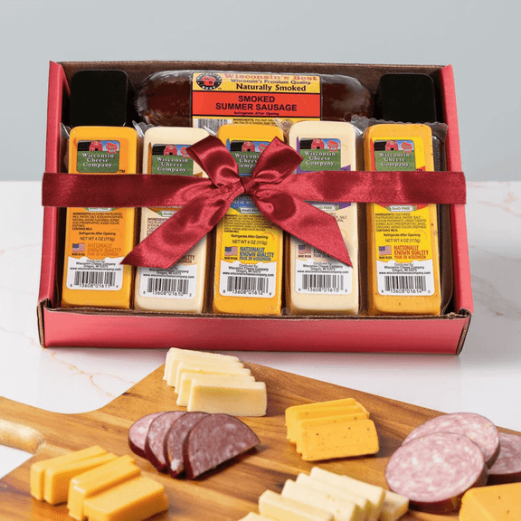Specialty Wisconsin Cheese & Sausage Valentine's Day Gift Box | Great for Gifts & Charcuterie Boards | Low Carb, High Protein, Keto-Friendly