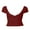 Red, variant on Womenacute;s Deep V Neck Tops, Casual Short Sleeve Low Cut Solid Color Slim Fit T-Shirts