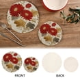thumbnail image 4 of Cotton Rope Pot Holder Set of 2 Kitchen Trivets Red Chrysanthemum Pattern Potholdersfor Hot Pans & Dishes, 4 of 7