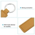 thumbnail image 4 of 4" PU Sublimation Keychain Blanks, Leather Key Fob with Rings for DIY Craft Car Key, Brown, 6 Pack, 4 of 6