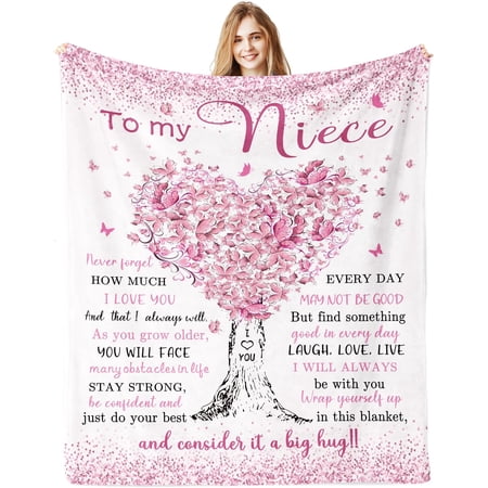 Niece Gifts from Auntie Niece Gifts Blanket 60 x 50 Gift for Nieces from Aunt to My Nieces Birthday Graduation Gift from Uncle