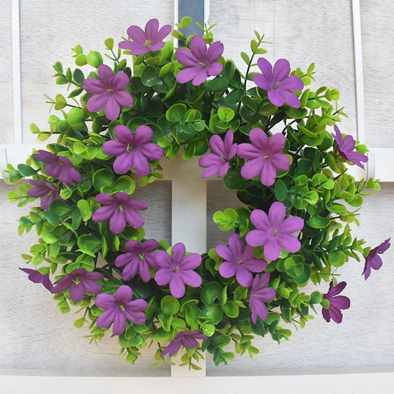 Spring Wreath, Czzoypi Vibrant Artificial Flower Door Decoration