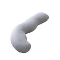 thumbnail image 2 of Pregnancy Pillows for Side Sleeping, J Shaped Maternity Body Pillow for Pregnancy, Soft Pregnancy Pillow with Jersey Cover for Head Neck Belly Support, Grey, 2 of 8