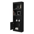 thumbnail image 7 of FM FURNITURE Durango Bookcase Double Door Cabinet Engineered Wood Black, 7 of 7