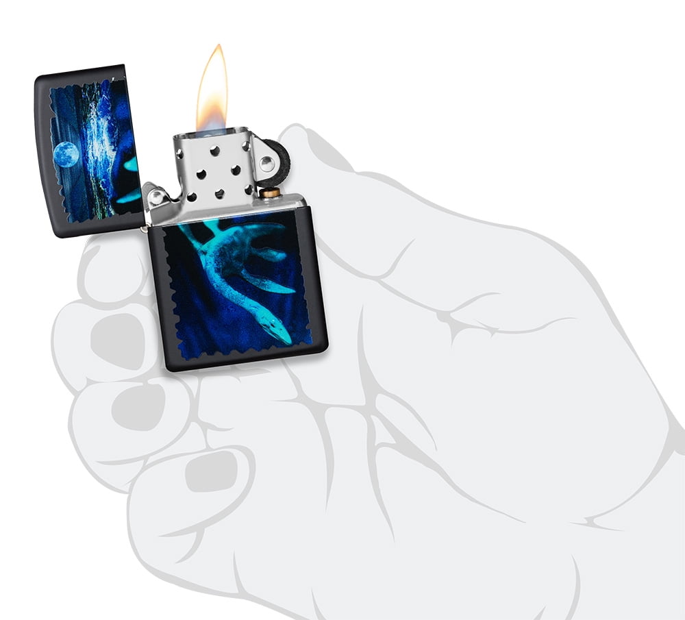 Zippo Black Light Loch Ness Design Pocket Lighter