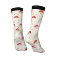 thumbnail image 5 of Uemuo Flat Mushrooms Pattern Women's Crew Socks, Soft Durable Breathable Moisture-Wicking with Odor Control Cotton socks, 5 of 9