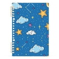 thumbnail image 2 of Cloud and Star Notebooks 2 Pcs 1-subject Journal 60 Sheets A5 College Ruled Paper Detachable Ring 8.3"x5.7", 2 of 8