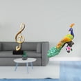 thumbnail image 2 of Escultura Creativa De Pavo Real Con Nota Musical De Resina, Figura Decorativa Para Centro De Mesa, Para Escritorio, Chimenea, Inauguración De La Casa, Jardín, Patio, Decoración Del Hogar., 2 of 8