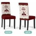 thumbnail image 5 of Stretch Chair Covers Set of 6, Christmas Animal Elk Winter Snowflake Universal Fit Elastic Decorative Dining Chairs Slipcovers for Wedding, Banquet, Red Buffalo Plaid Country Flower Berry, 5 of 6
