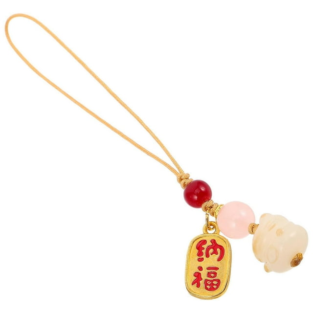 Bodhi Charcoal Cat Paw Phone Chain for Women Multi Functional Keychain Pendant Bringing Wealth