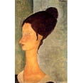 thumbnail image 2 of Modigliani, Amedeo 13x18 Black Ornate Wood Framed with Double Matting Museum Art Print Titled - Lady with black hair, 2 of 4