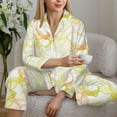 thumbnail image 6 of Uemuo Lemon Potatoes Pattern Womens Pajama Sets,PJ Set for Women,Pajamas for Women Logo,Long Sleeve Pajama Set for Women,Soft Long Sleeve Top With Pants-X-Large, 6 of 9