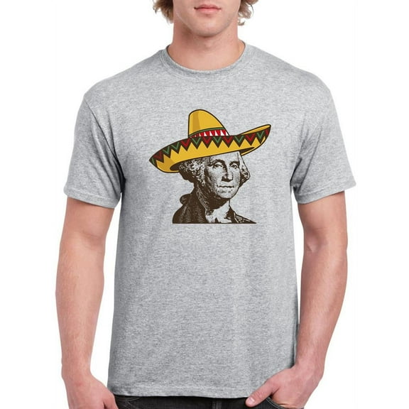 George Washington Sombrero T-Shirt Men -Smartprints Designs, Male Medium