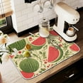 thumbnail image 4 of Watermelon Flower Dish Drying Mats for Kitchen Counter, 18x24 inch Drying Dishes Absorbent Microfiber Dish Drainer Mat Rack Pad Fast Dry, 4 of 8
