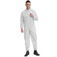 thumbnail image 4 of Choomomo Men's Long Sleeve One Piece Work Coveralls Uniform Jumpsuit Hooded Mechanics Workwear White XL, 4 of 7