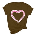 thumbnail image 5 of Clearance Under $5 Pitauce Women's Valentines Day T-Shirts Summer Short Sleeve Tops Heart Graphic Print Tees Casual Crewneck Pullover Comfy Basic Tunic Tops Blouses, 5 of 5